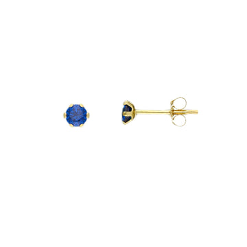 Orecchini lobo Joy Gioielli Oro oro giallo 18kt zircone blu MISURA UNICA