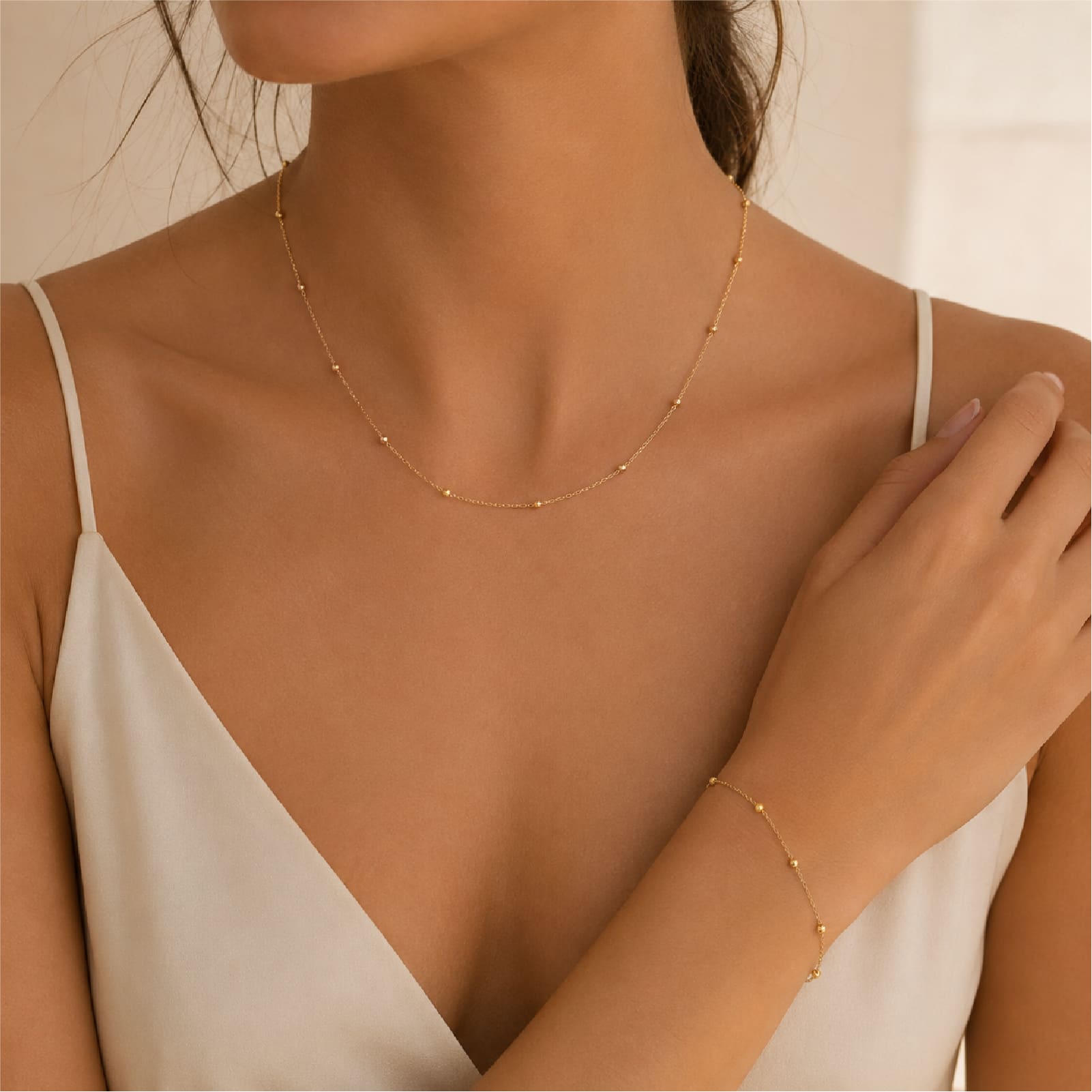 Bracciale catena Joy Gioielli Oro in oro giallo 18kt sfere 21 cm