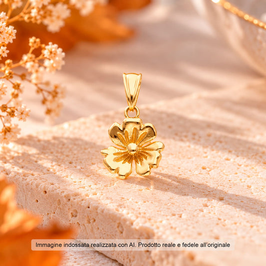Ciondolo Joy Gioielli Oro in oro giallo 9kt a forma di fiore MISURA UNICA