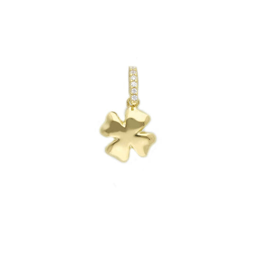 Ciondolo Joy Gioielli Oro in oro giallo zirconi quadrifoglio MISURA UNICA