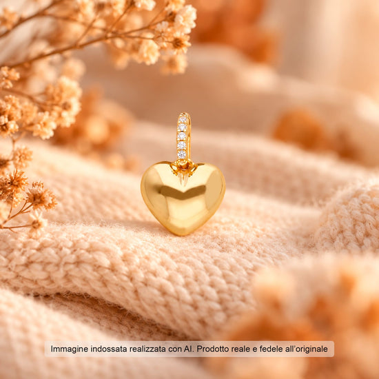 Ciondolo Joy Gioielli Oro in oro giallo 9kt zirconi cuore MISURA UNICA