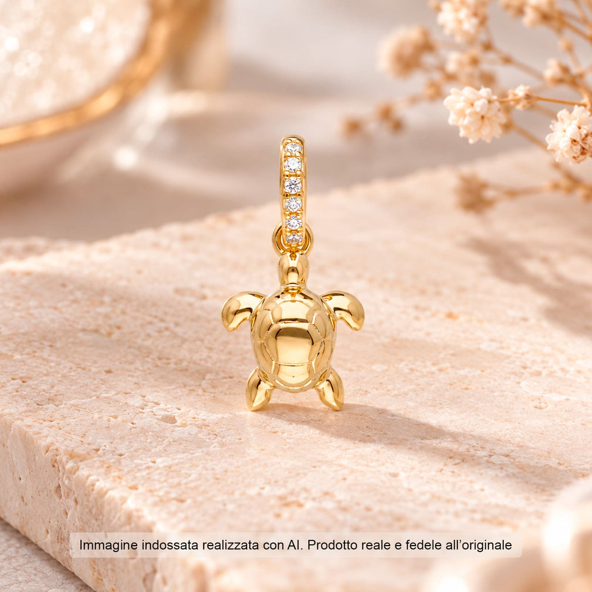 Ciondolo Joy Gioielli Oro in oro giallo 9kt zirconi tartaruga MISURA UNICA