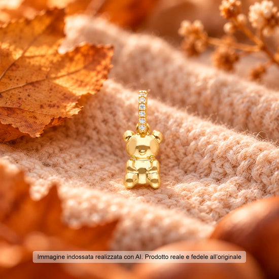 Ciondolo Joy Gioielli Oro in oro giallo 9kt zirconi orsetto MISURA UNICA