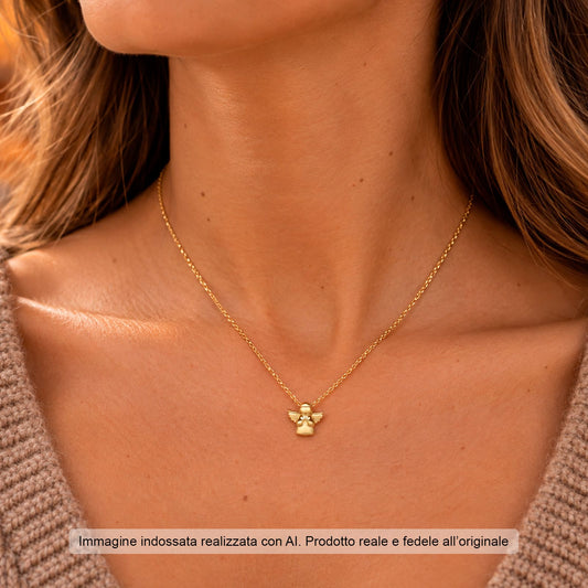 Collana girocollo Joy Gioielli Oro in oro giallo 9kt angelo MISURA UNICA