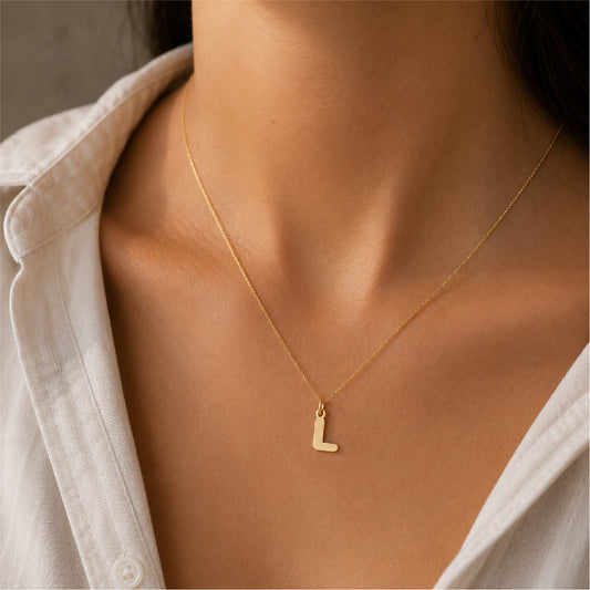 Ciondolo Joy Gioielli in oro giallo 9kt a forma di lettera L MISURA UNICA