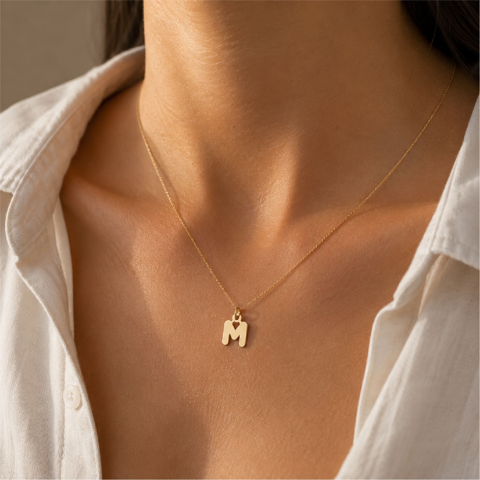 Ciondolo Joy Gioielli in oro giallo 9kt a forma di lettera M MISURA UNICA