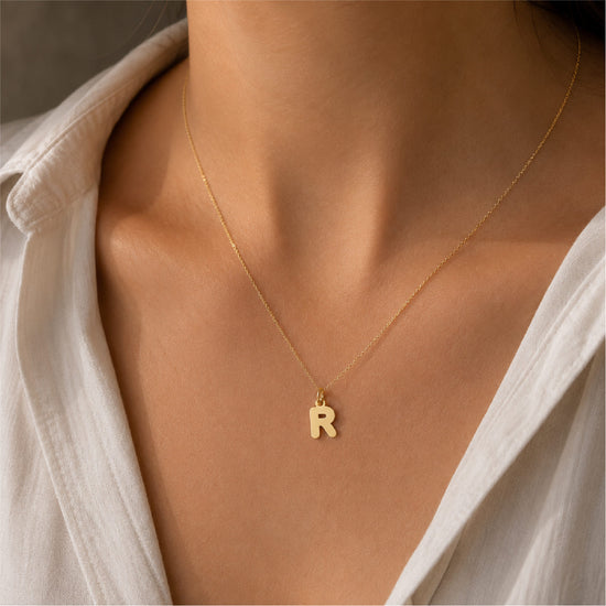 Ciondolo Joy Gioielli in oro giallo 9kt a forma di lettera R MISURA UNICA