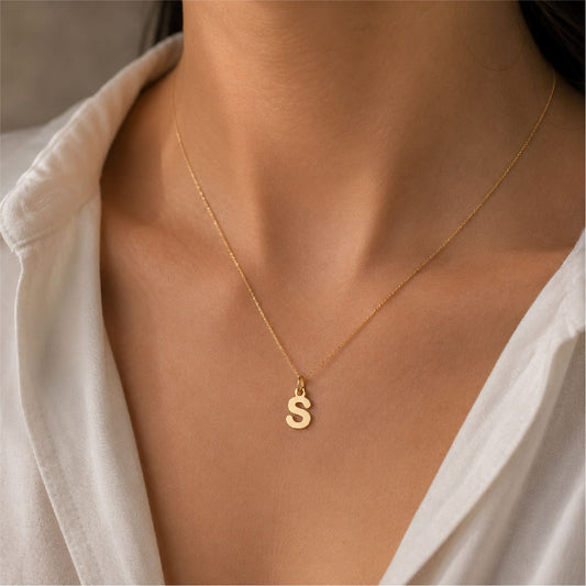 Ciondolo Joy Gioielli in oro giallo 9kt a forma di lettera S MISURA UNICA