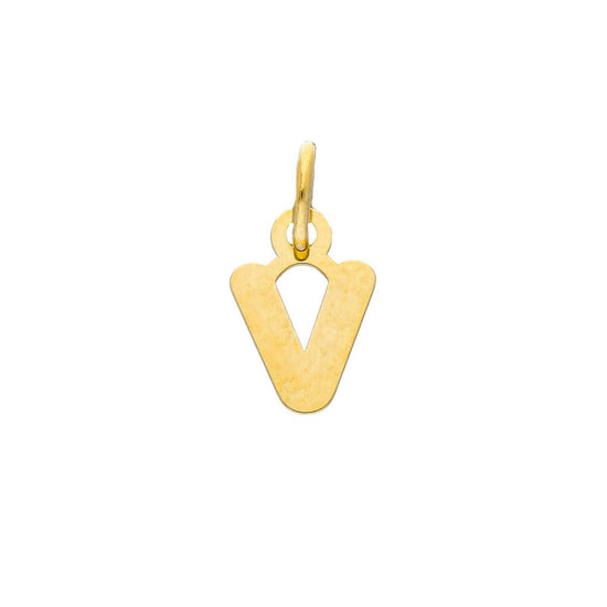 Ciondolo Joy Gioielli in oro giallo 9kt a forma di lettera V MISURA UNICA