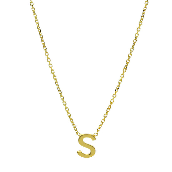 Collana da donna JOY Gioielli Oro in oro 9KT con lettera S MISURA UNICA