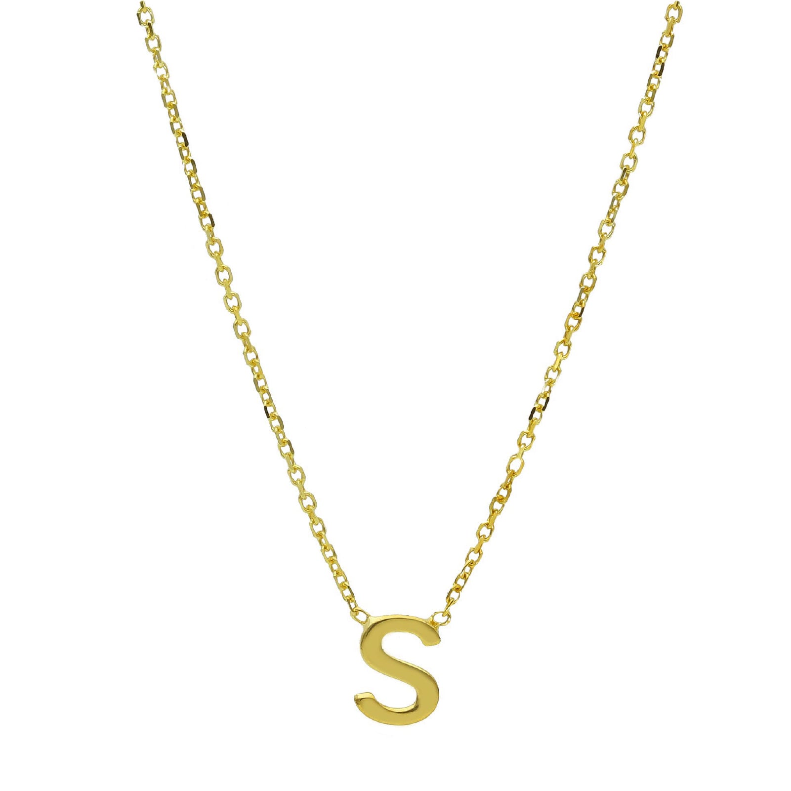 Collana da donna JOY Gioielli Oro in oro 9KT con lettera S MISURA UNICA