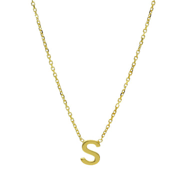 Collana da donna JOY Gioielli Oro in oro 9KT con lettera S MISURA UNICA