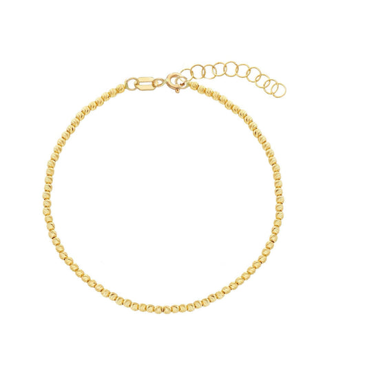 Bracciale catena Joy Gioielli in oro giallo 9 KT con pallini Regolabile 17-19 cm