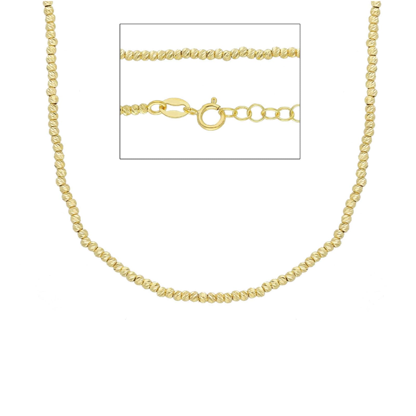 Collana Joy Gioielli in oro giallo 9 KT con catena pallini MISURA UNICA