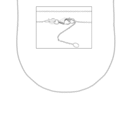 Collana catena con maglia rolò Joy Gioielli in oro bianco 9kt MISURA UNICA