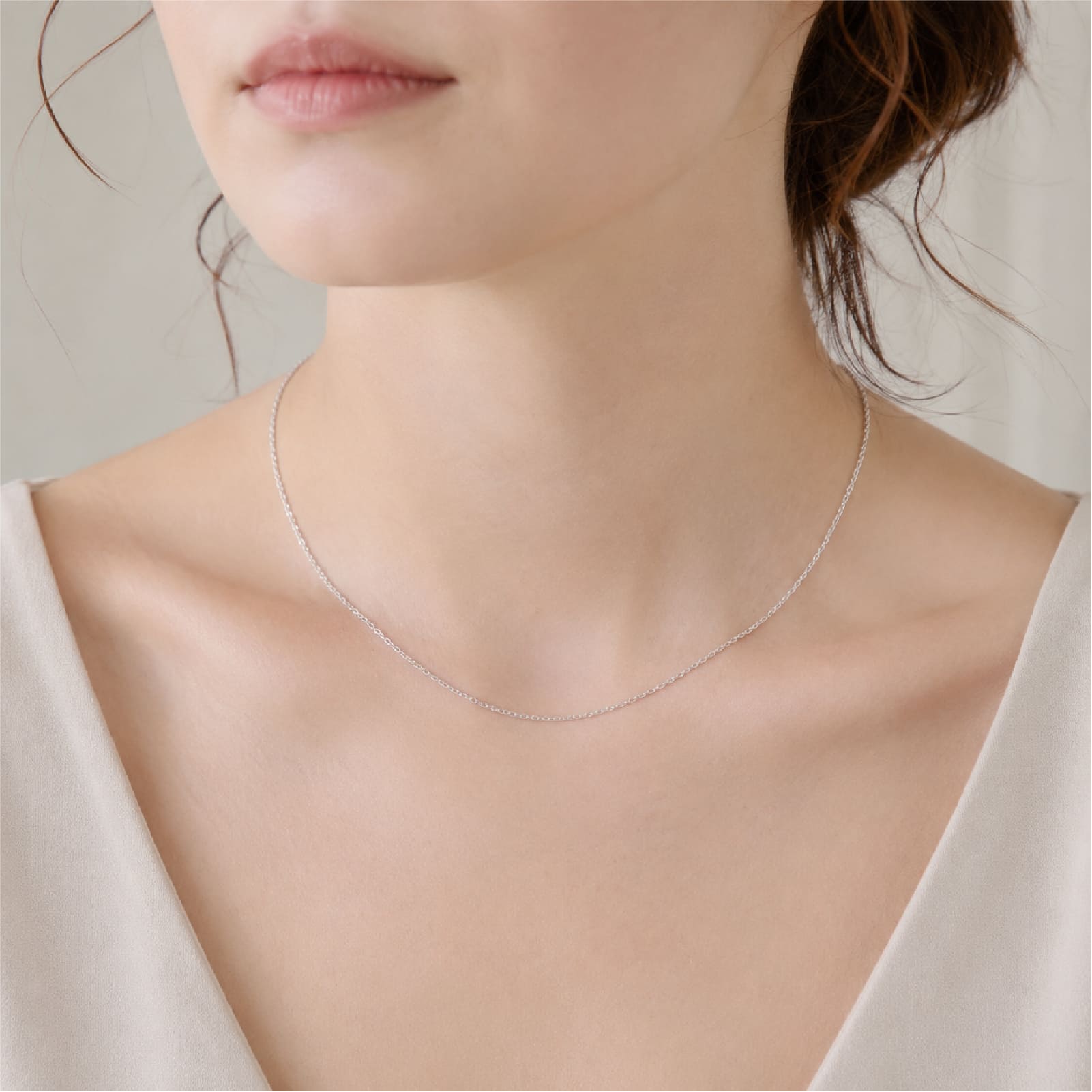 Collana catena con maglia rolò Joy Gioielli in oro bianco 9kt MISURA UNICA