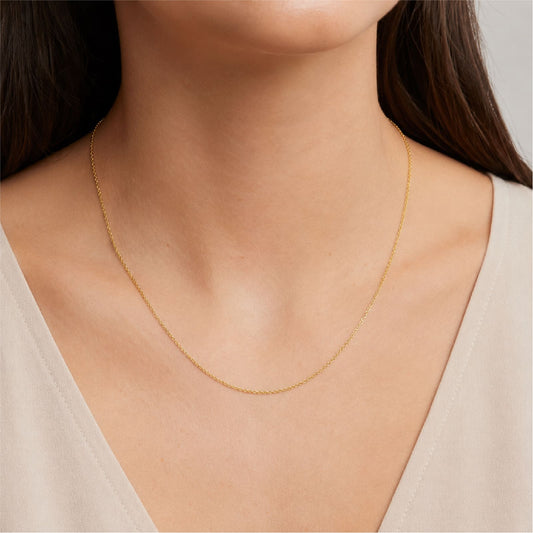 Collana catena Joy Gioielli con maglia rolò in oro giallo 9kt MISURA UNICA