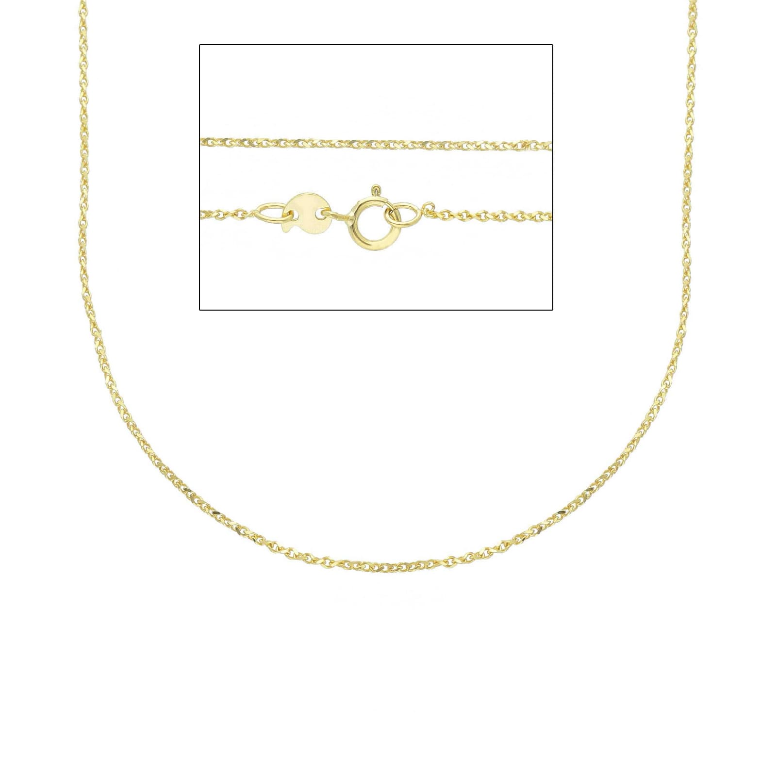 Collana catena spiga Joy Gioielli in oro giallo 9 KT 40 cm MISURA UNICA