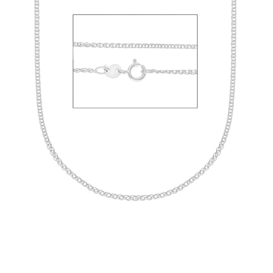 Collana catena spiga Joy Gioielli in oro bianco 9KT 40 cm MISURA UNICA