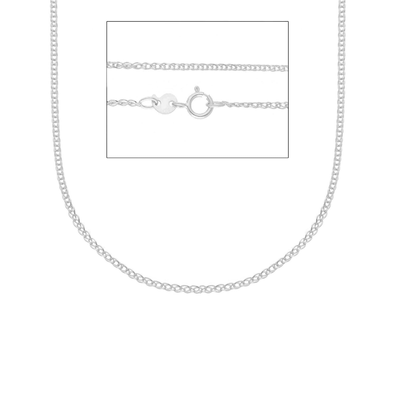 Collana catena spiga Joy Gioielli in oro bianco 9KT 40 cm MISURA UNICA