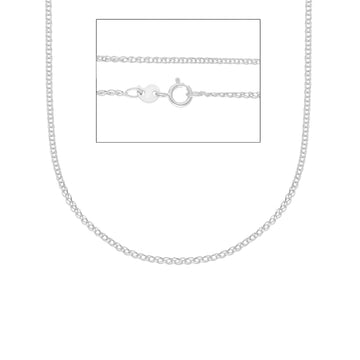 Collana catena spiga Joy Gioielli in oro bianco 9KT 40 cm MISURA UNICA