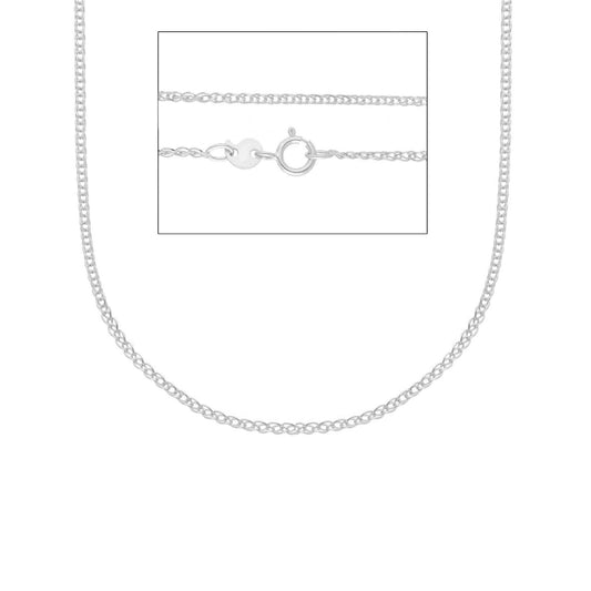 Collana catena spiga Joy Gioielli in oro bianco 9KT 40 cm MISURA UNICA