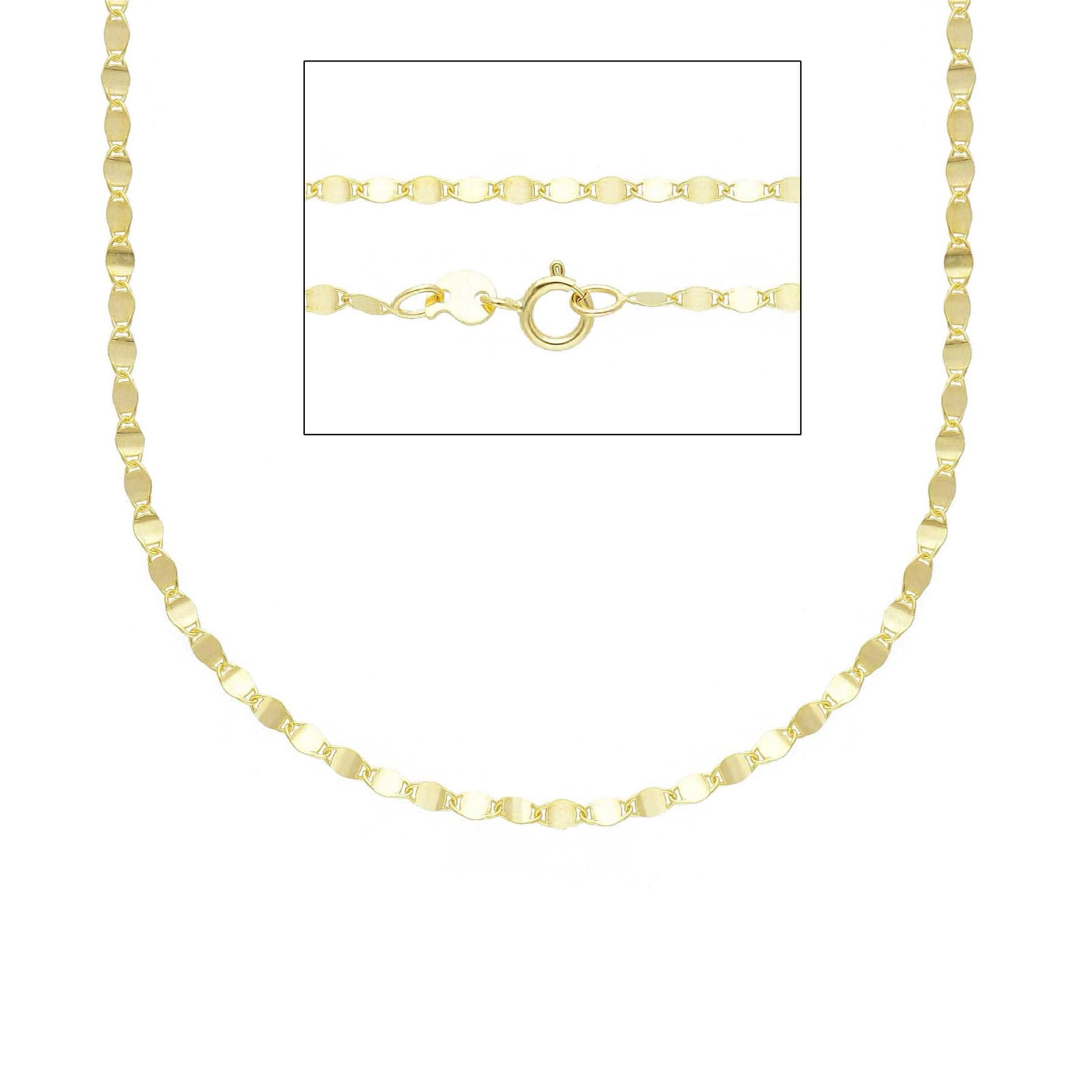 Collana catena piatta Joy Gioielli in oro giallo 9 KT 45 cm MISURA UNICA