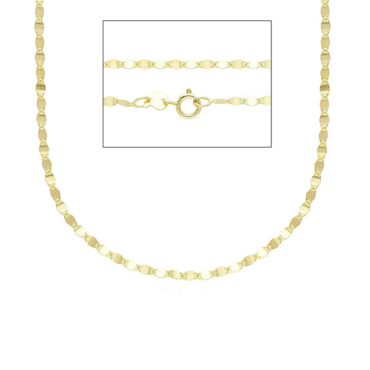 Collana catena piatta Joy Gioielli in oro giallo 9 KT 45 cm MISURA UNICA