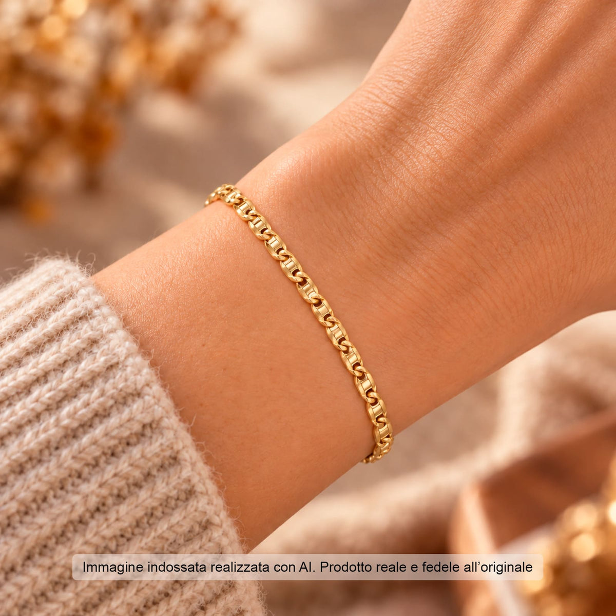 Bracciale catena traversino Joy Gioielli Oro in oro giallo 9kt 21 cm
