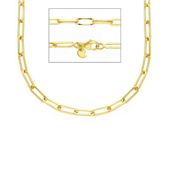 Collana paper clip Joy Gioielli in oro giallo 9 KT 45 cm MISURA UNICA