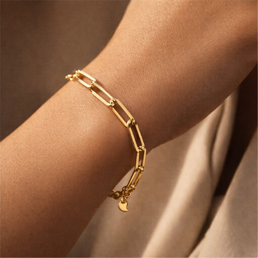 Bracciale paper clip Joy Gioielli in oro giallo 9 KT 19 cm