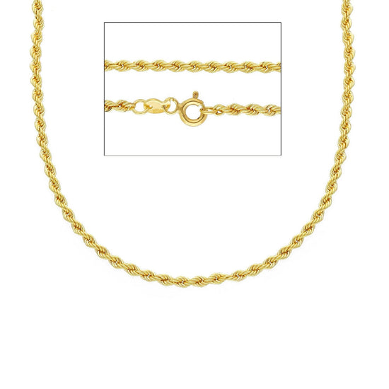 Collana catena corda Joy Gioielli in oro giallo 9 KT 40 cm MISURA UNICA