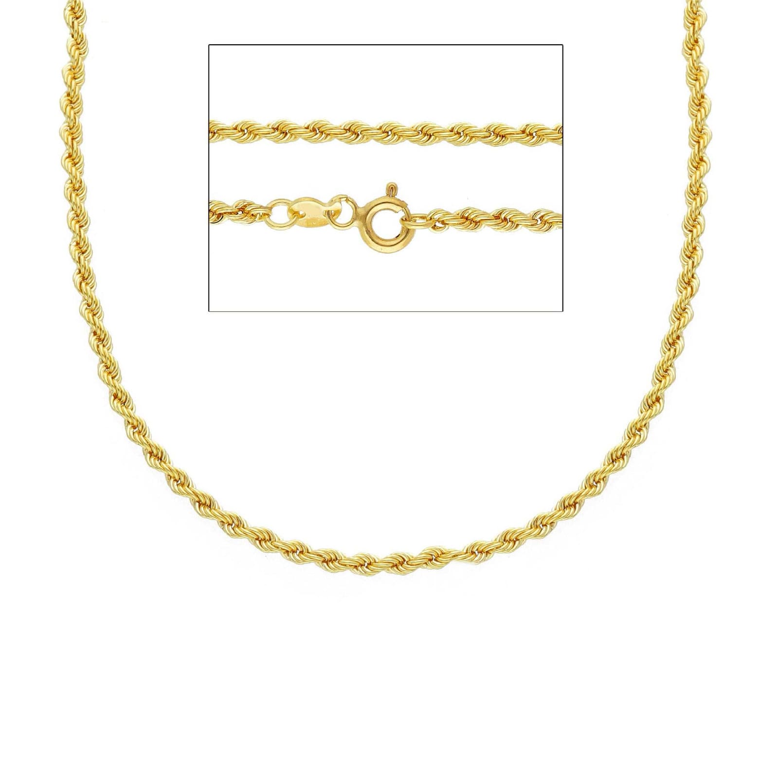 Collana catena corda Joy Gioielli in oro giallo 9 KT 40 cm MISURA UNICA