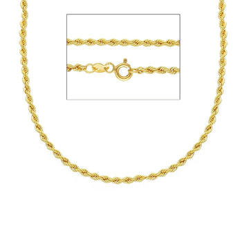 Collana catena corda Joy Gioielli in oro giallo 9 KT 40 cm MISURA UNICA