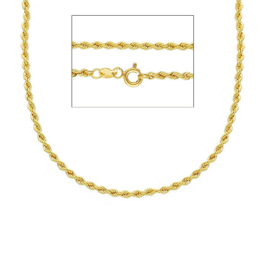 Collana catena corda Joy Gioielli in oro giallo 9 KT 40 cm MISURA UNICA