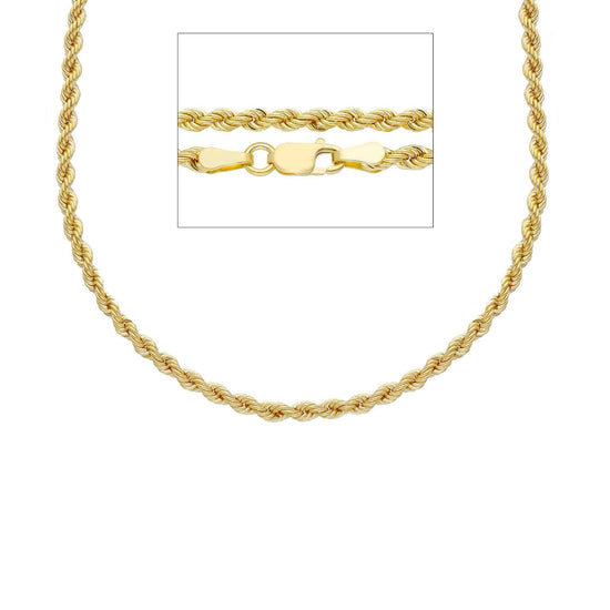 Collana catena corda Joy Gioielli in oro giallo 9 KT 45 cm MISURA UNICA