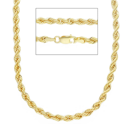 Collana catena a corda JOY Gioielli in oro 9KT colore giallo MISURA UNICA