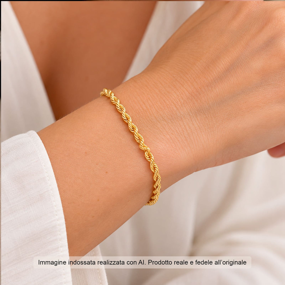 Bracciale catena corda Joy Gioielli Oro in oro giallo 9kt 17 cm