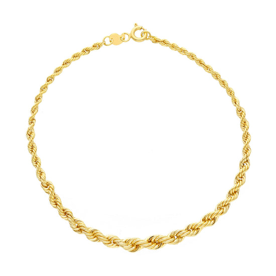 Bracciale JOY Gioielli Oro in oro giallo 9KT catena a corda 19 cm