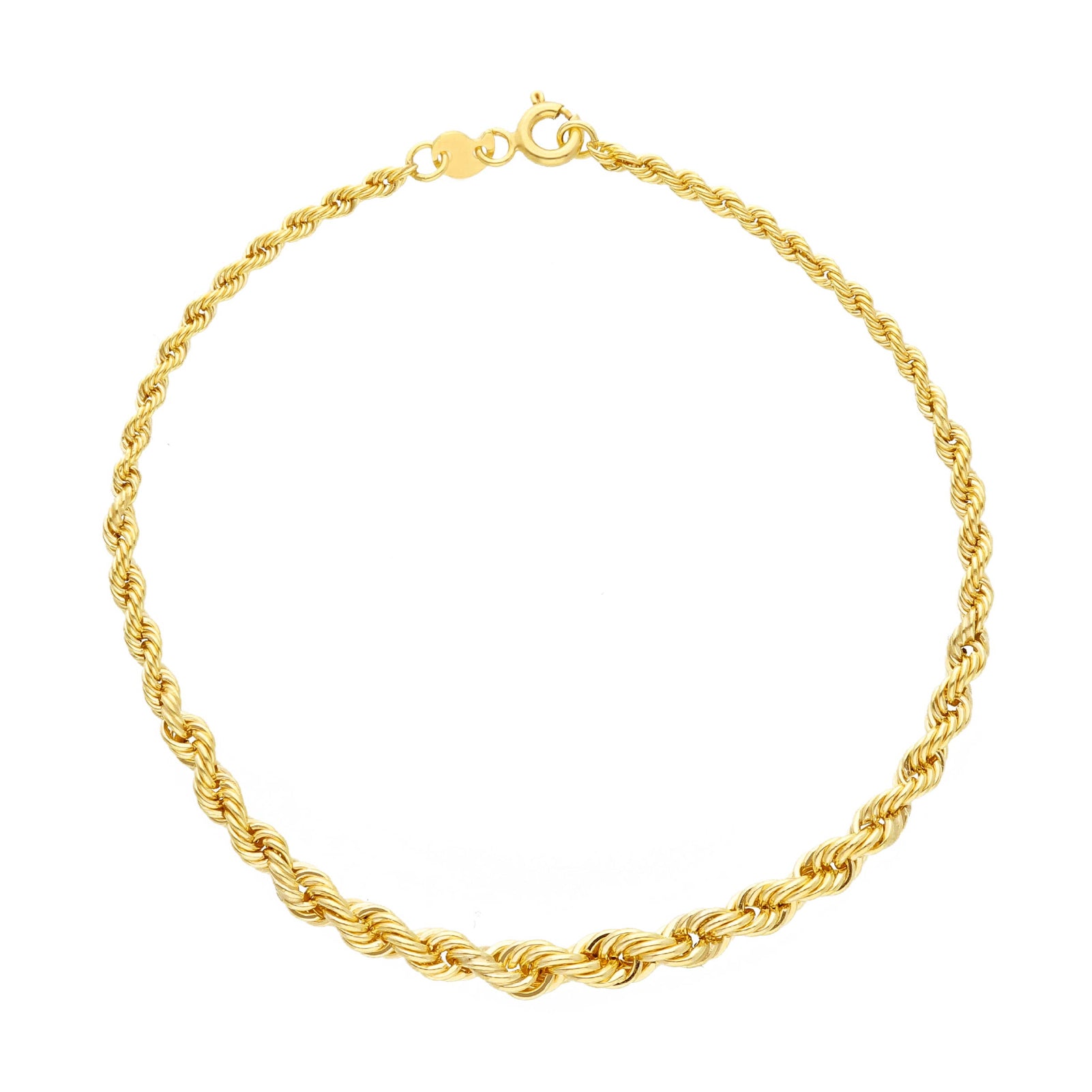 Bracciale JOY Gioielli Oro in oro giallo 9KT catena a corda 19 cm