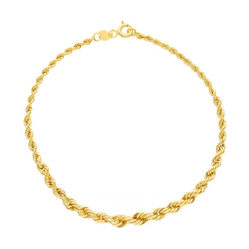 Bracciale JOY Gioielli Oro in oro giallo 9KT catena a corda 19 cm