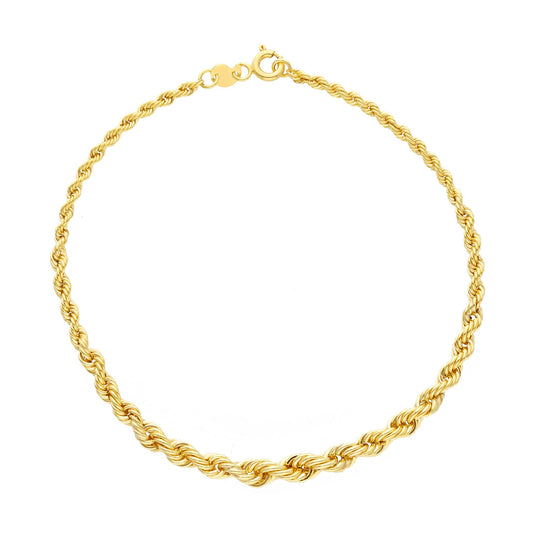 Bracciale JOY Gioielli Oro in oro giallo 9KT catena a corda 19 cm