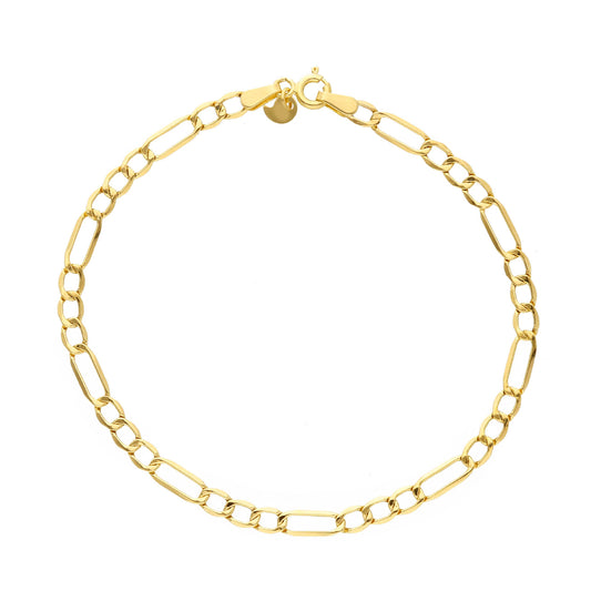 Bracciale catena JOY Gioielli Oro in oro 9KT maglie figaro 19 cm