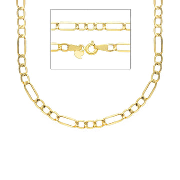 Collana girocollo Joy Gioielli Oro in oro 9KT maglie figaro MISURA UNICA