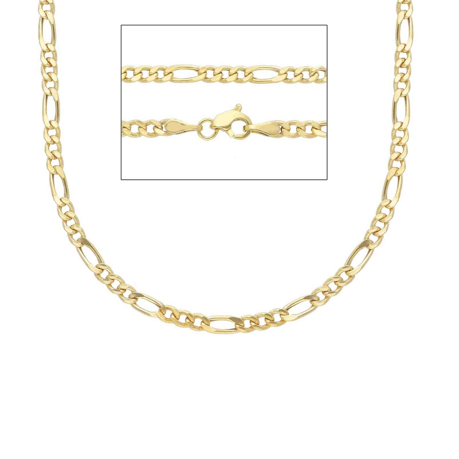 Collana catena figaro Joy Gioielli oro giallo 9 KT 50 cm MISURA UNICA