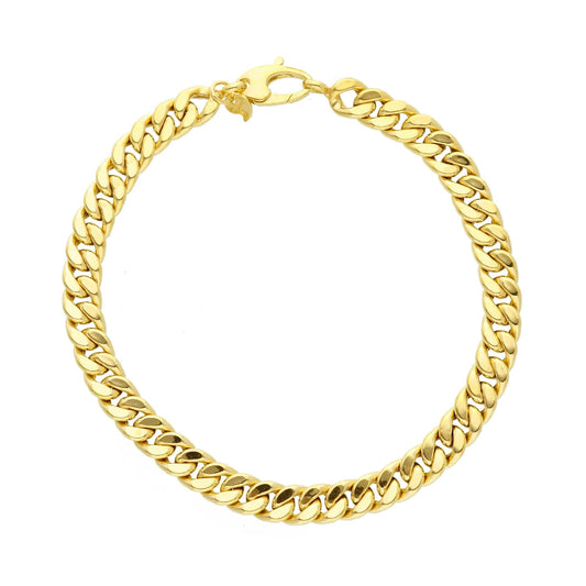 Bracciale catena spessa Joy Gioielli in oro giallo 9 KT 19 cm