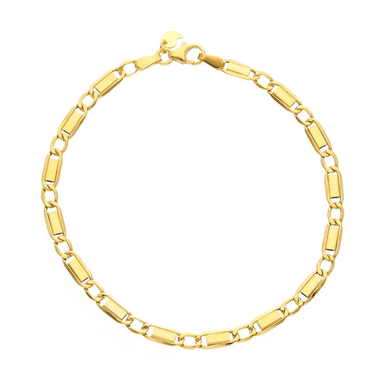 Bracciale uomo JOY Gioielli Oro in oro 9KT maglie piatte 21 cm