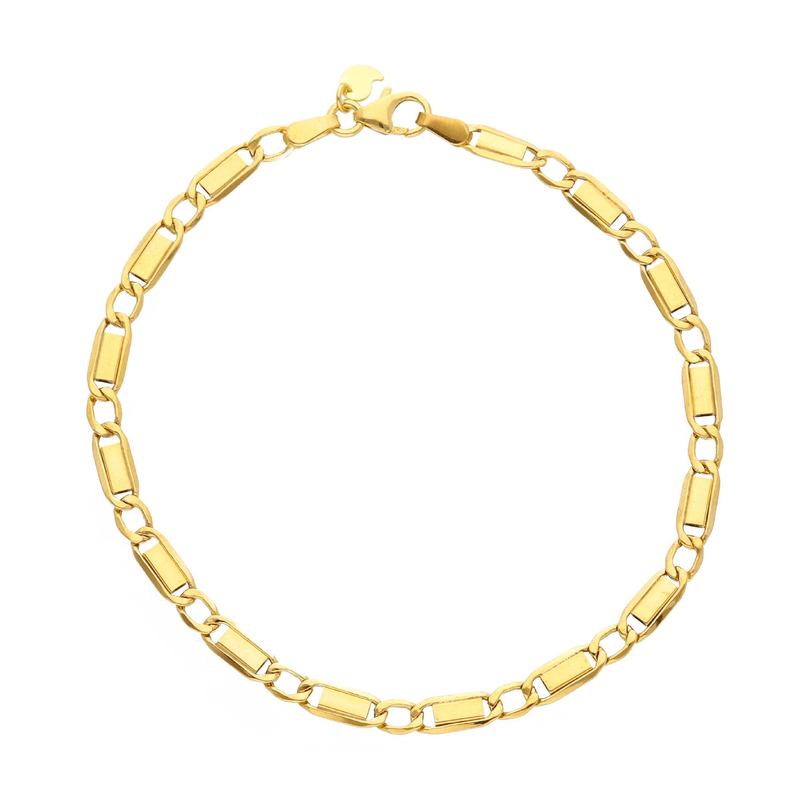 Bracciale uomo JOY Gioielli Oro in oro 9KT maglie piatte 21 cm