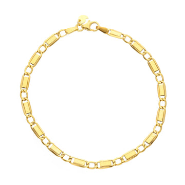 Bracciale uomo JOY Gioielli Oro in oro 9KT maglie piatte 21 cm