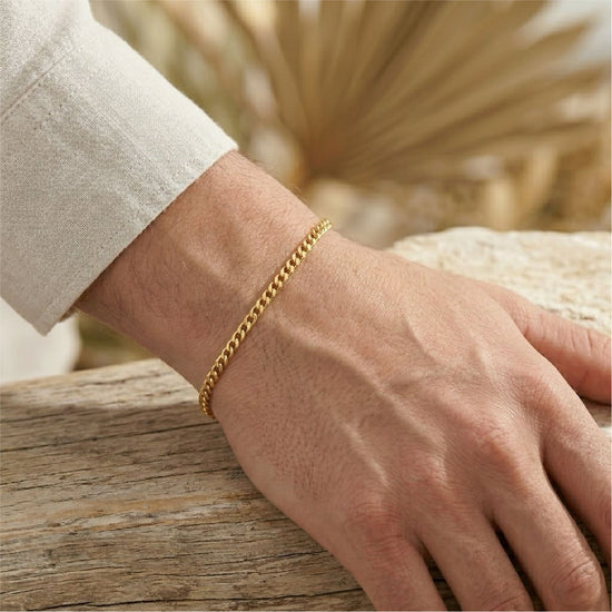 Bracciale catena traversino Joy Gioielli oro giallo 9 KT 21 cm